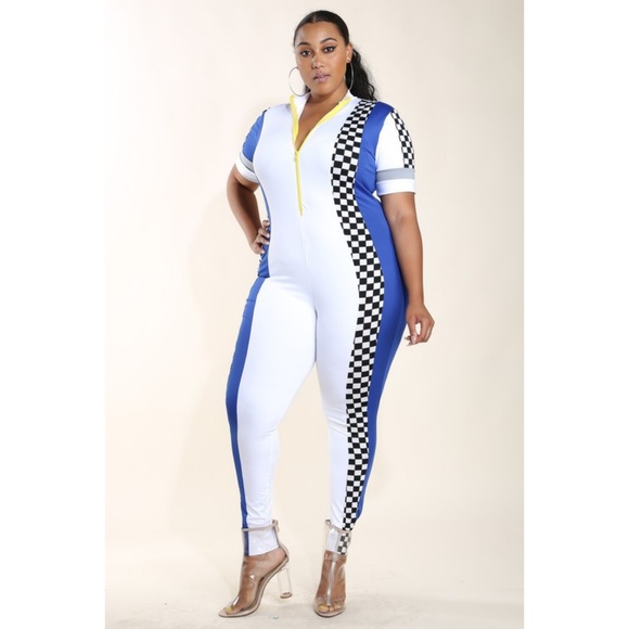123 x plus Colorblock racer jumpsuit - Picture 5 of 7